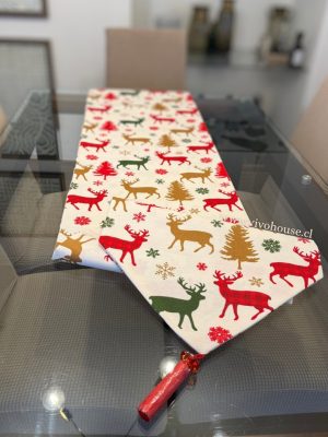 Camino de mesa navidad diseño Reno
