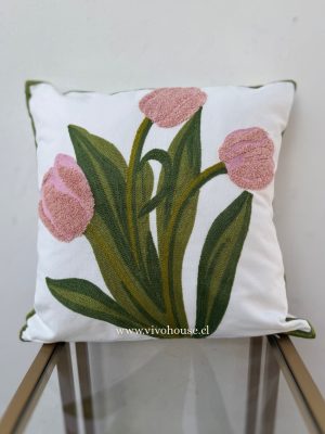 Funda bordada Tulipanes