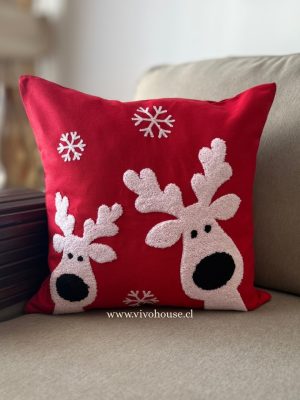 Funda bordada navideña Renos