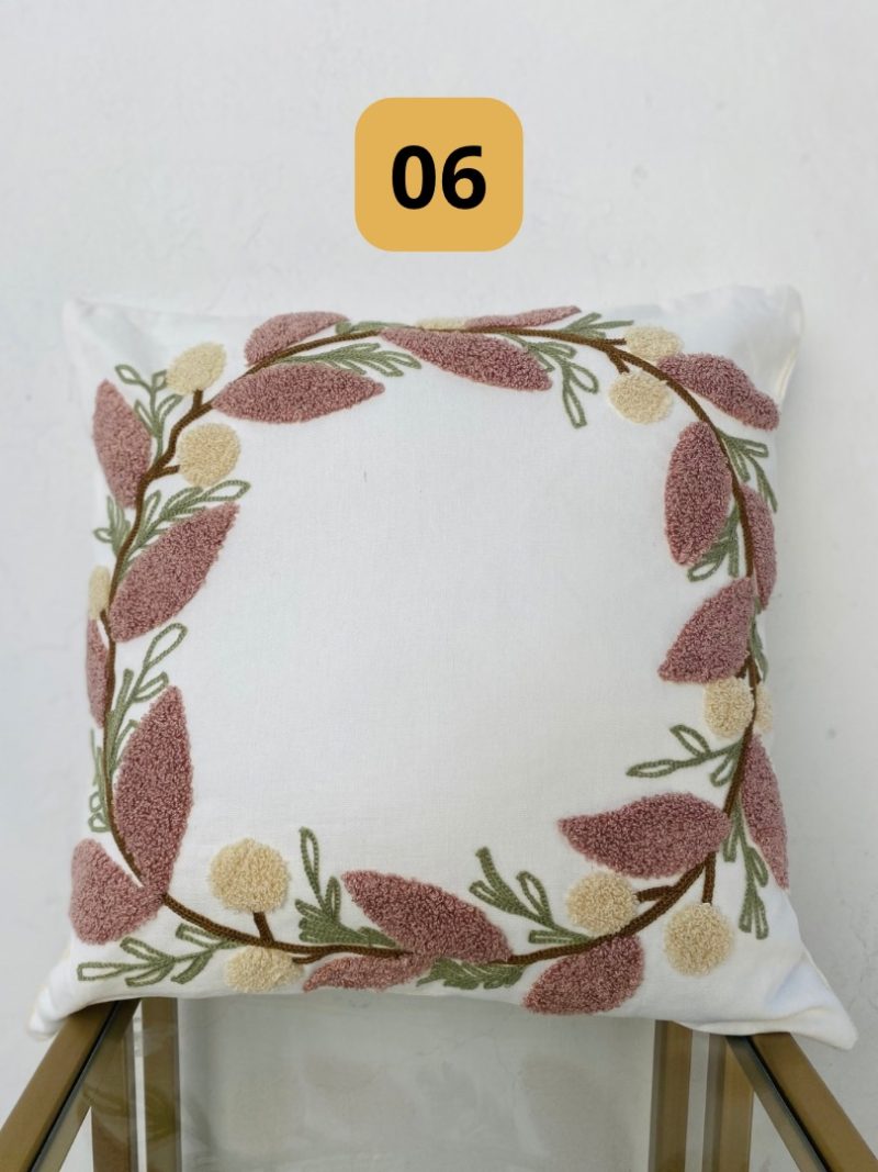 Funda de cojines bordados abstractos