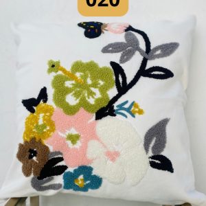 Funda de cojines bordados abstractos