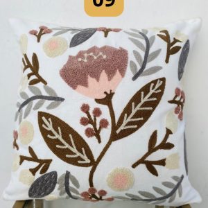 Funda de cojines bordados abstractos