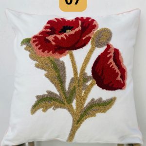 Funda de cojines bordados abstractos