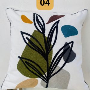 Funda de cojines bordados abstractos