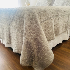 Cubrecama de microplush reversible