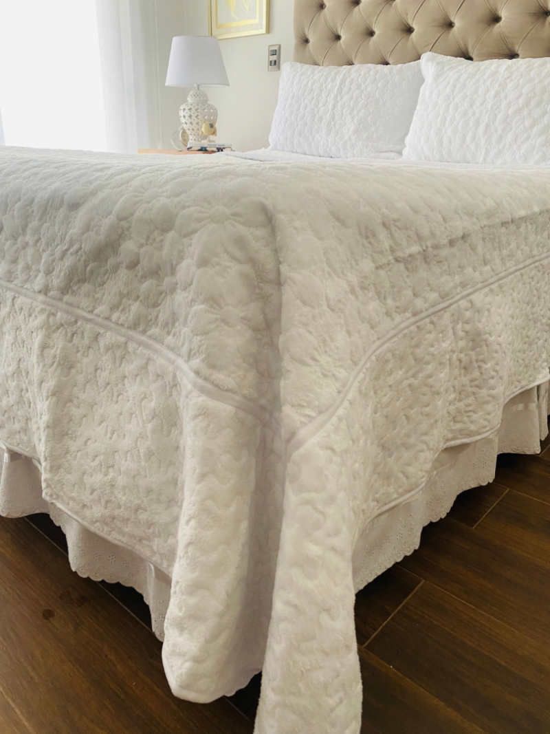 Cubrecama de microplush reversible