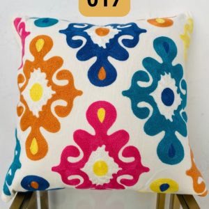 Funda de cojines bordados abstractos