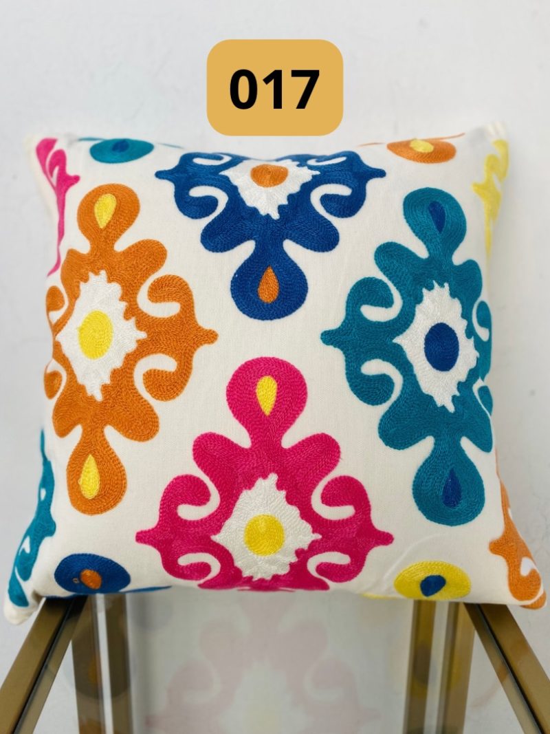 Funda de cojines bordados abstractos