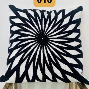 Funda de cojines bordados abstractos