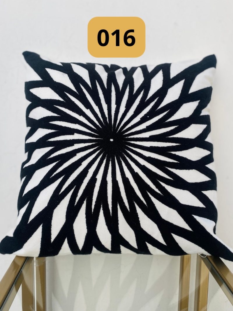 Funda de cojines bordados abstractos