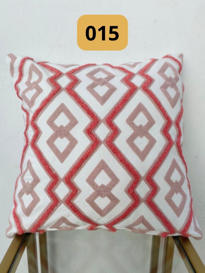 Funda de cojines bordados abstractos