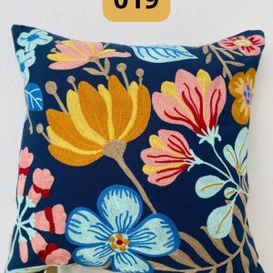 Funda de cojines bordados abstractos