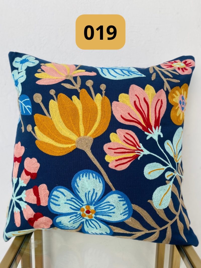 Funda de cojines bordados abstractos