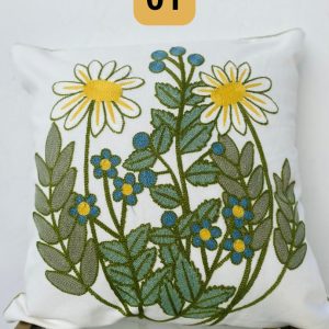 Funda de cojines bordados abstractos