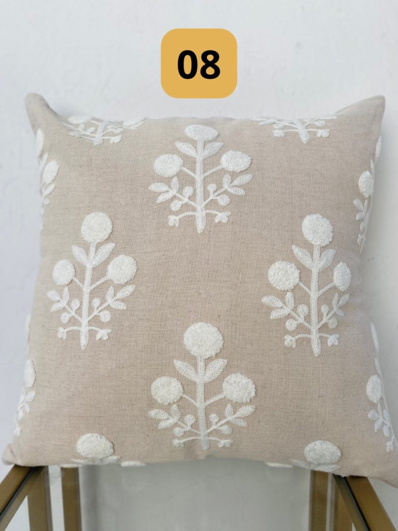 Funda de cojines bordados abstractos