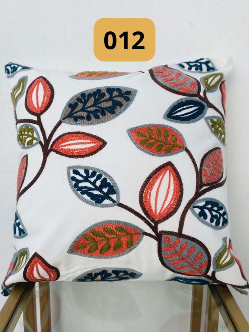 Funda de cojines bordados abstractos