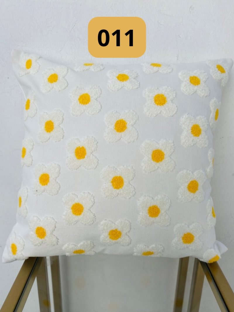 Funda de cojines bordados abstractos