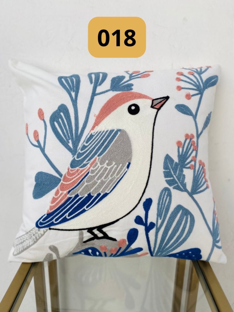 Funda de cojines bordados abstractos