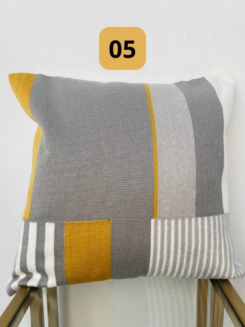 Funda de cojines bordados abstractos