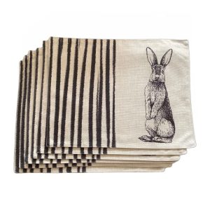 Set 6 individuales Conejo Negro