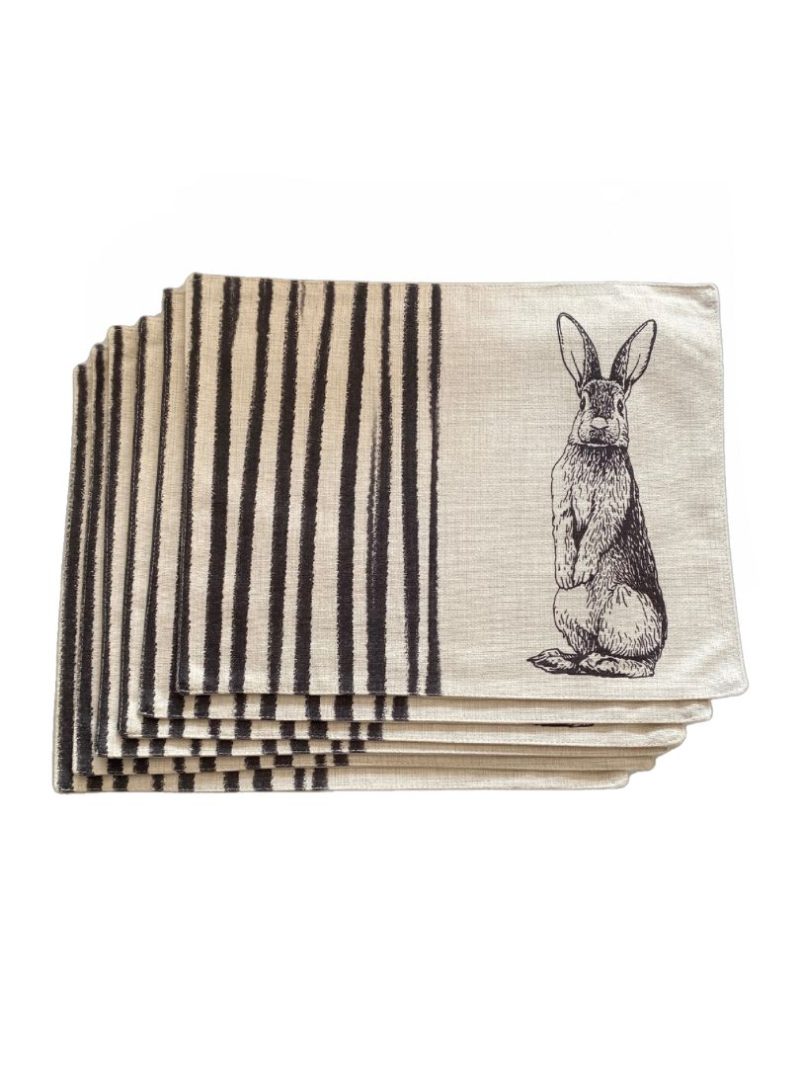 Set 6 individuales Conejo Negro