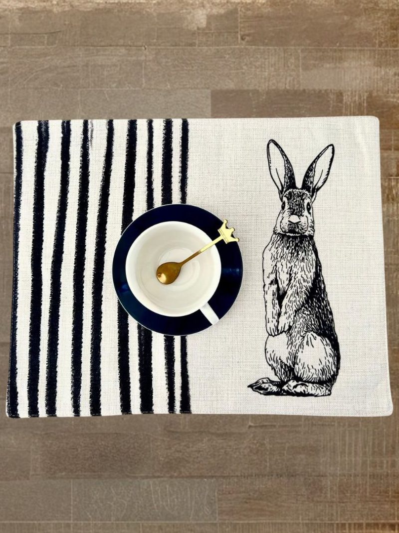 Set 6 individuales Conejo Negro