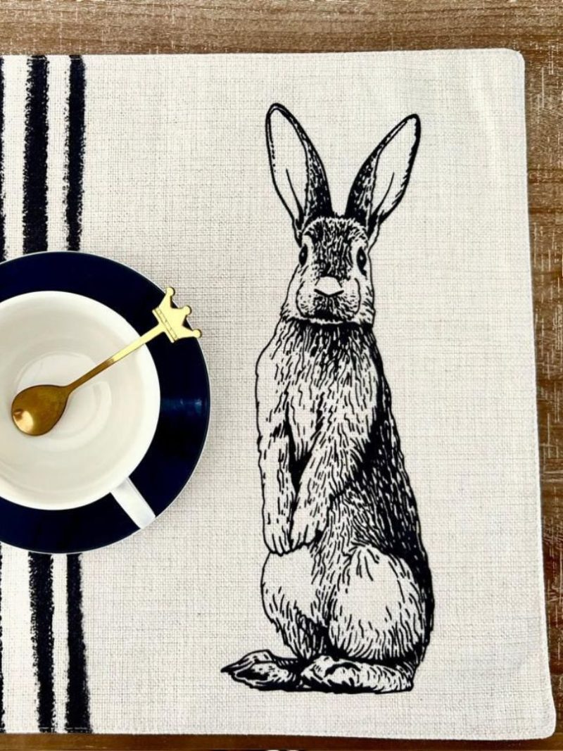 Set 6 individuales Conejo Negro