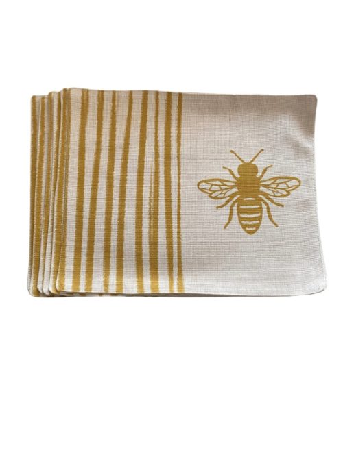 Set 6 individuales Abeja Mostaza